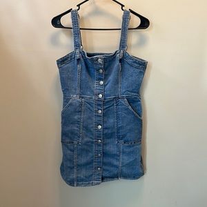 Divided Jean skirt bib overalls size 10